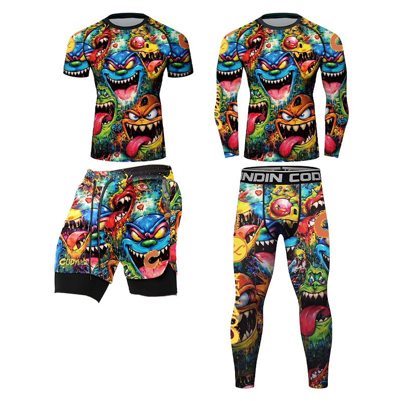 Monstera - Camiseta de compresión para hombre con