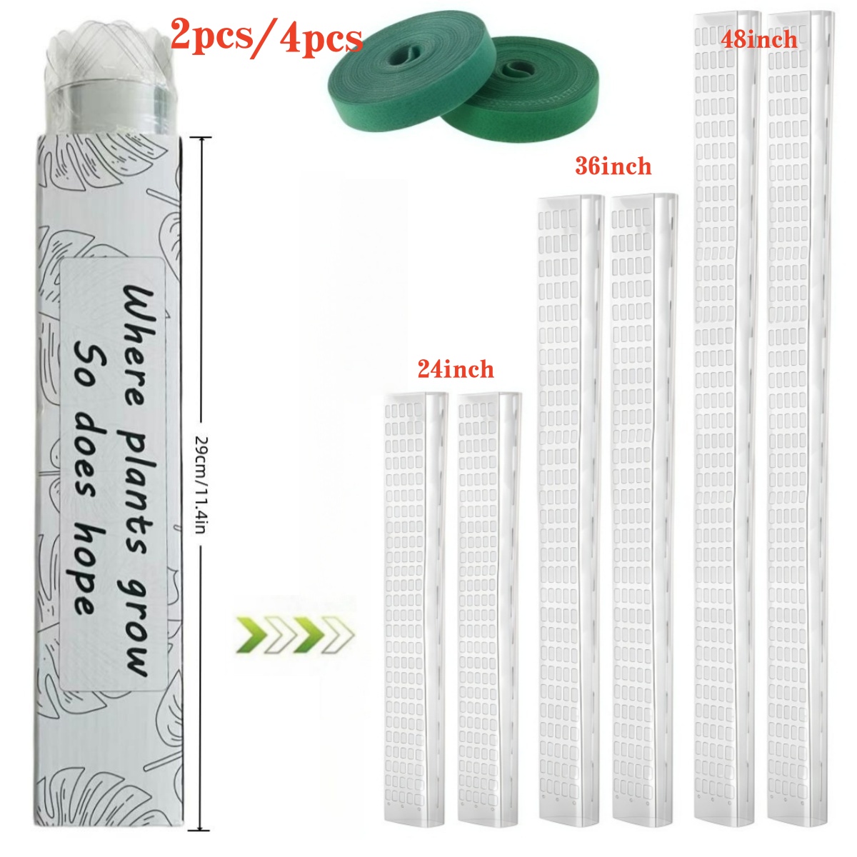 Plant Support Stake - Poste de musgo de plástico apilable