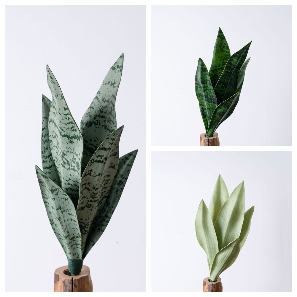 Snake Plant - Planta artificial de PVC con forma