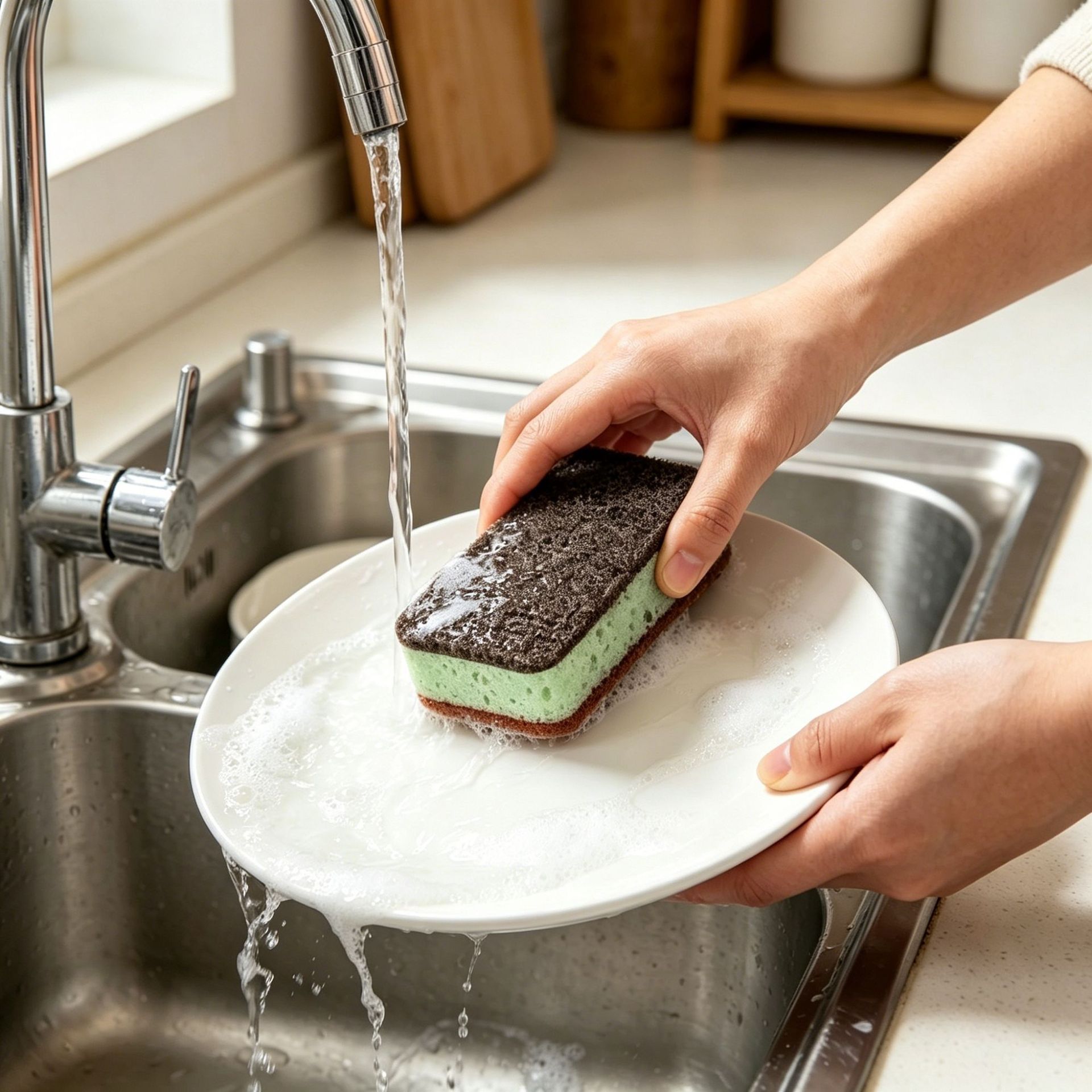 Esponja de Cocina de Doble Car - Pothos reseña y precio